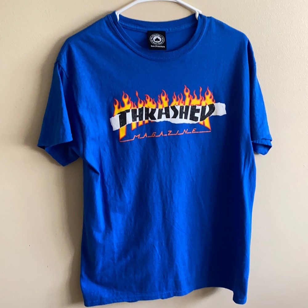 Thrasher t-shirt blue flame